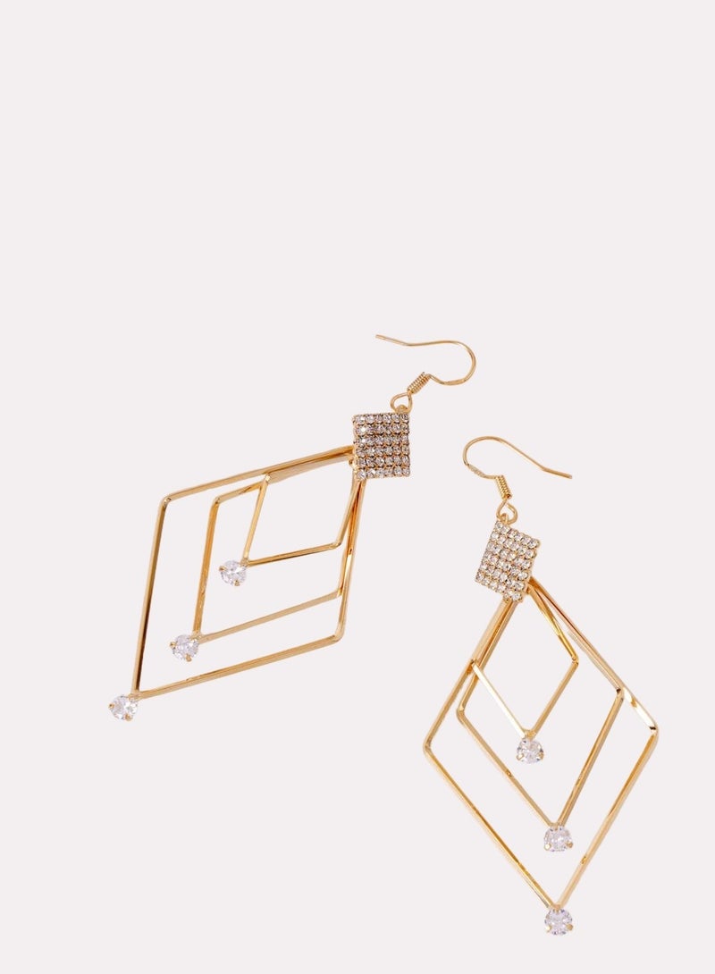 فاشون أزياء الماس الإطار الأذن مثقب أقراط - Image 3