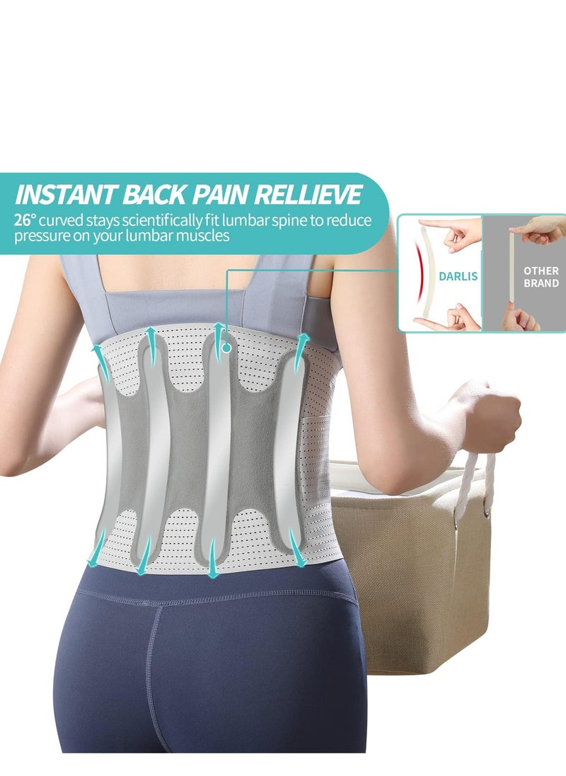 SYOSI Back Brace for Women Men, Lower Back Pain Relief, Close-fitting Breathable Back Support Belt for Daily Chores, Adjustable Lumbar Support Belt for Scoliosis, Herniated Disc, Back Pain  - Image 4