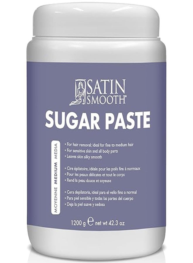 Satin Smooth Medium Sugar Paste – Natural Sugaring Hair Removal for Sensitive Skin, Bikini, & Full Body, 42.3 oz - Image 1