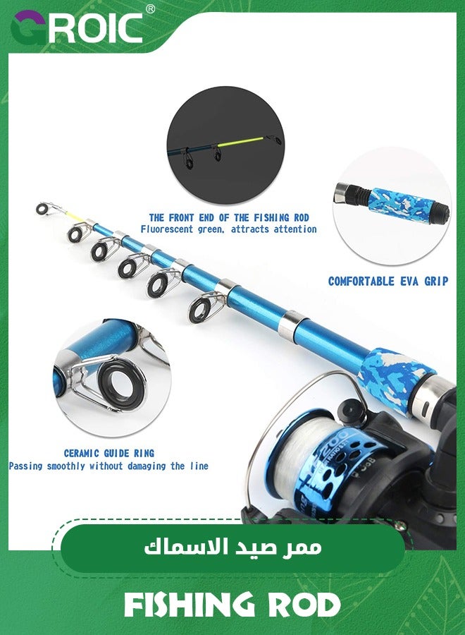 GROIC Fishing Rod, 1.2M Kids Fishing Pole Portable Telescopic Fishing Rod and Reel Combo Kit for Kids, Youth  with Fishing Reel, Fishing Tackles, Fishing Lures, Fishing Lines - Image 2