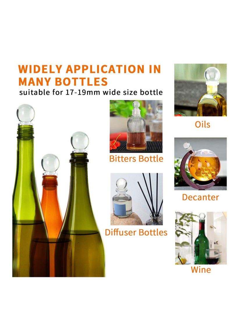 Excefore Wine Bottle Stoppers, 24 Pack Wine Stoppers, Reusable Wine Corks Bottle, for Decanter Beverages Champagne Liquors Oils Diffuser Bottles - Image 5
