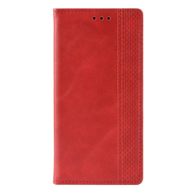 MS TPU Protective Case for Redmi Note 13 Pro with Card Holder and Drop Protection plus Shockproof plus Kickstand plus Strong Magnetic in Red - Image 1