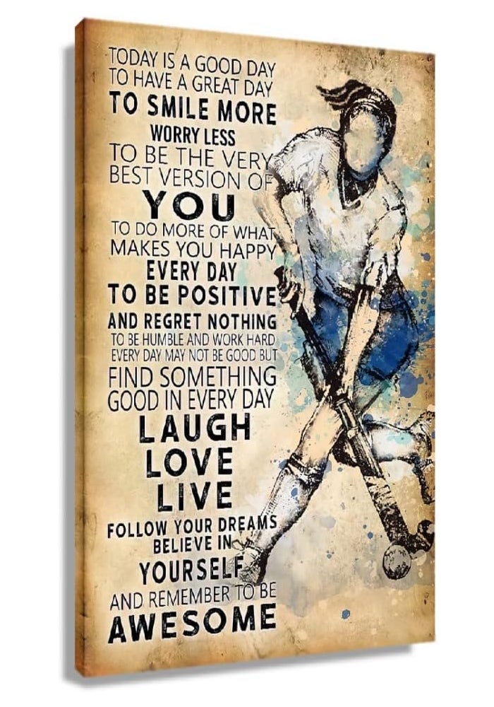 Busmko Framed Positive Sports Motivational Wall Art - Image 1