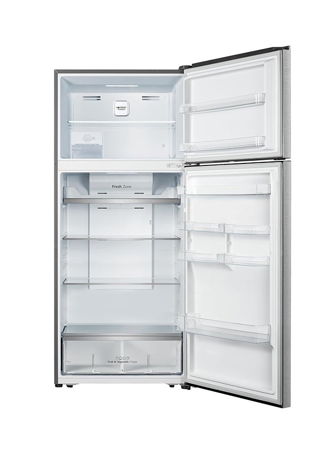 Hisense Top Mount Refrigerator, No Frost Technology, Inverter Compressor And Digital Display RT729N4ASU1 Silver - Image 2