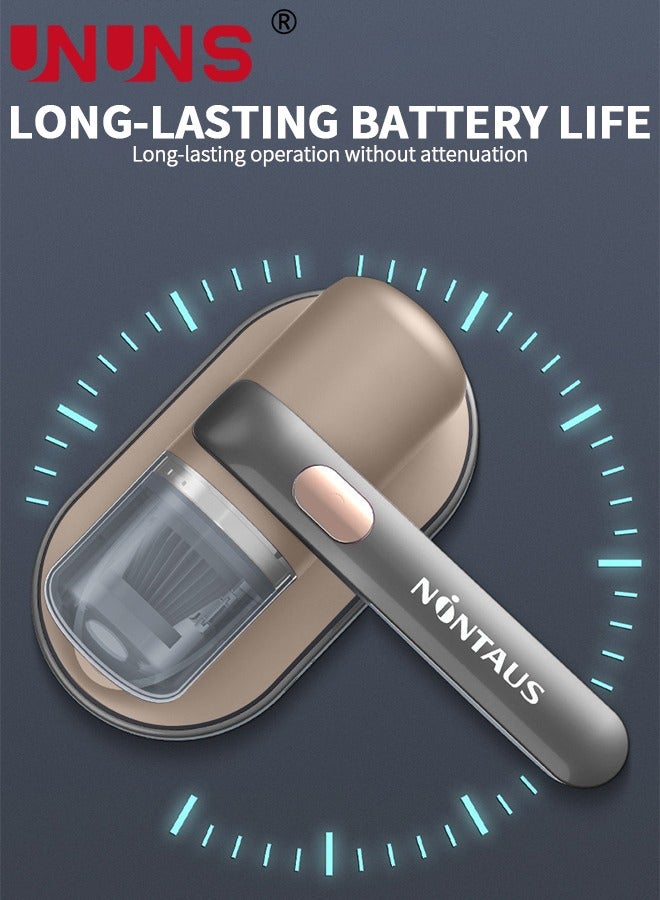 UNUNS Bed Vacuum Cleaner,Handheld Deep Mattress Vacuum Cleaner With 12KPa Strong Suction,Household High-Frequency Double Beat Cordless Vacuum For Mattress Pillows Sofas Carpets Cleaning,Upgrade Gold - Image 5