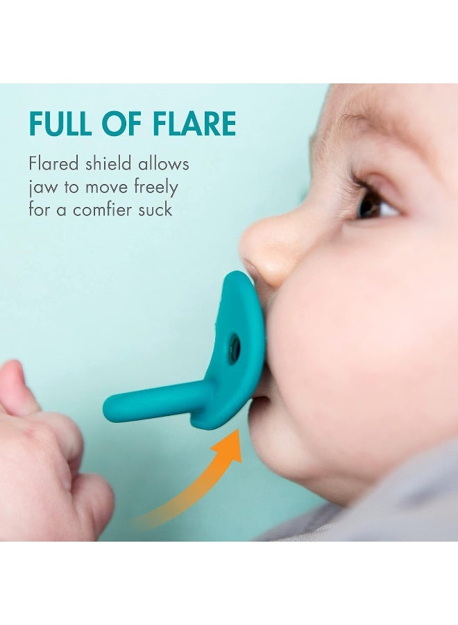 BOON TOMY Boon Jewl Orthodontic Silicone Stage N Pacifier, Blue, (Pack of 2) - Image 5