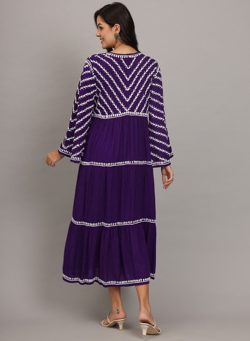 Alaya Hand Embroidered Chikankari Modal Jalabiya-AL4015 - Image 2
