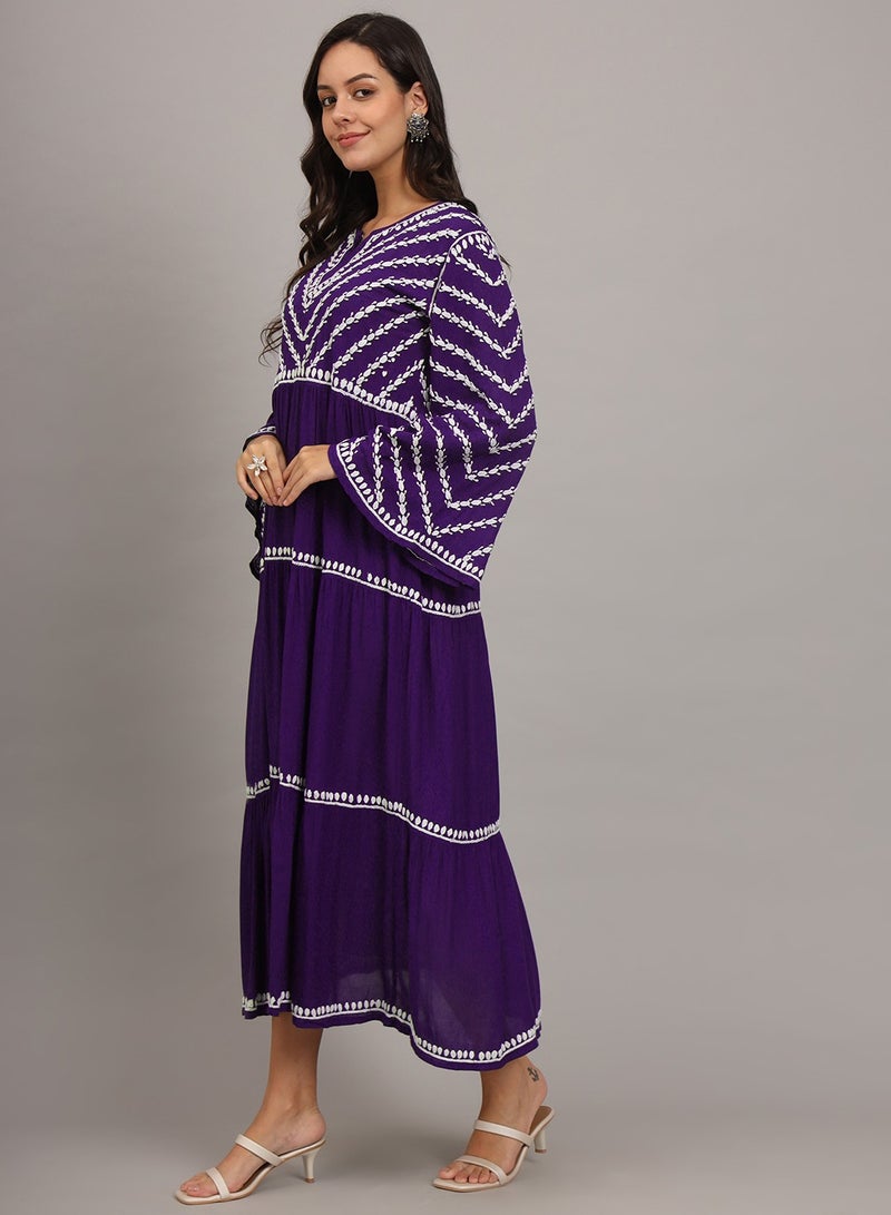 Alaya Hand Embroidered Chikankari Modal Jalabiya-AL4015 - Image 4