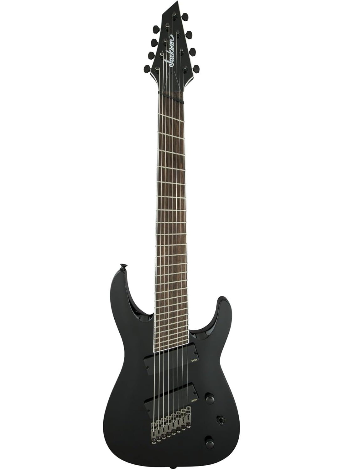 Jackson X Series Soloist Arch Top SLAT8 MS 8String Electric Guitar Black Bundle with Jackson MultiFit Gig Bag and Strings 3 Items