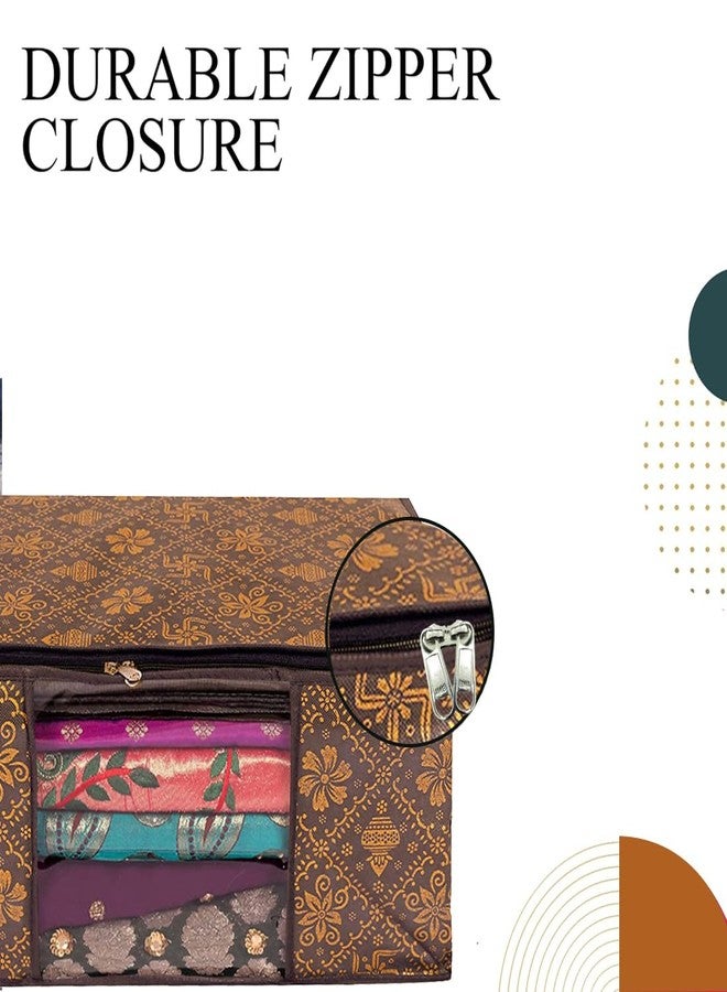 Shaping Fabric Saree Cover Set of 01 Non-Woven Fabric Clothes Organiser for Wardrobe with Transparent Window & Double Zip Clothes Storage Bag, Garment Cover SF_XL_SC_CC_XPID1598426731599324 - Image 5