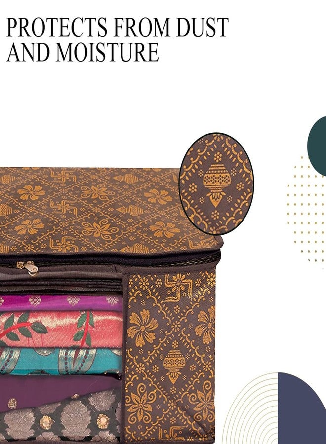 Shaping Fabric Saree Cover Set of 01 Non-Woven Fabric Clothes Organiser for Wardrobe with Transparent Window & Double Zip Clothes Storage Bag, Garment Cover SF_XL_SC_CC_XPID1598426731599324 - Image 2