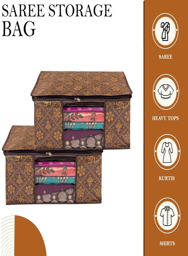 Shaping Fabric Saree Cover Set of 01 Non-Woven Fabric Clothes Organiser for Wardrobe with Transparent Window & Double Zip Clothes Storage Bag, Garment Cover SF_XL_SC_CC_XPID1598426731599324 - Image 4