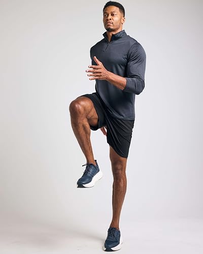 REALESSENTIALS Real Essentials 3 Pack: Men's Dry-Fit Active Quarter Zip Long Sleeve Athletic Performance Pullover (Available in Big & Tall) Set 5 XL - Image 5