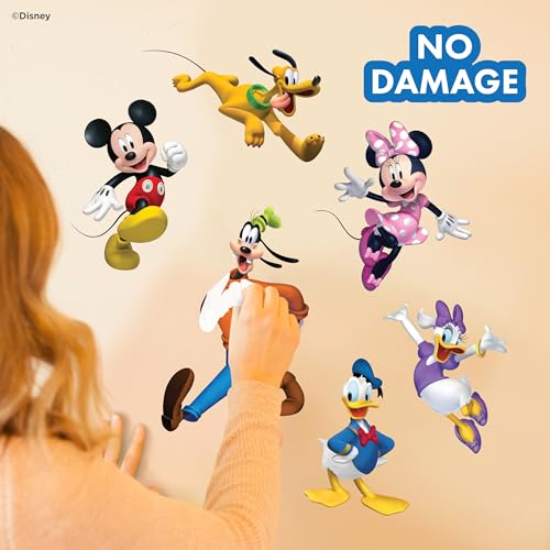 WALL PALZ Disney Mickey & Friends Wall Decals - Set of 6 Removable Vinyl Stickers for Kids Bedroom Playroom Bathroom - Peel and Stick Room Décor - Image 4