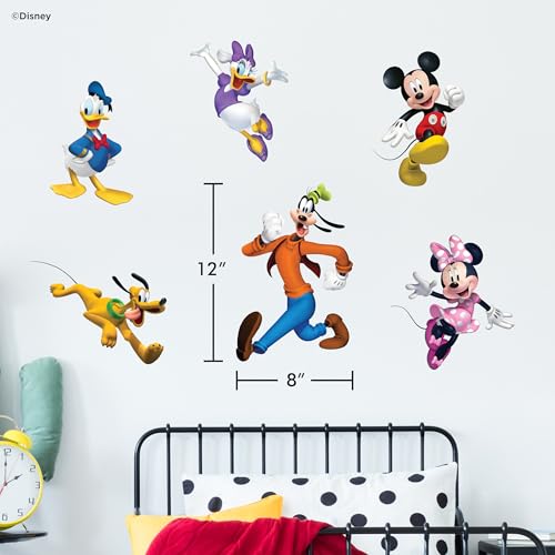 WALL PALZ Disney Mickey & Friends Wall Decals - Set of 6 Removable Vinyl Stickers for Kids Bedroom Playroom Bathroom - Peel and Stick Room Décor - Image 5