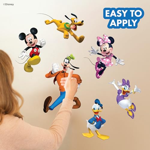 WALL PALZ Disney Mickey & Friends Wall Decals - Set of 6 Removable Vinyl Stickers for Kids Bedroom Playroom Bathroom - Peel and Stick Room Décor - Image 3