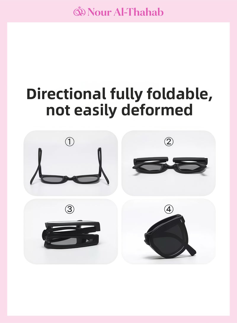 Nour Al-Thahab Children's sunglasses set, with UV protection, suitable for girls aged 4-11, pink, cute, fashionable, fashion,  comes with a unicorn gift box packaging and can be given as a gift - Image 5