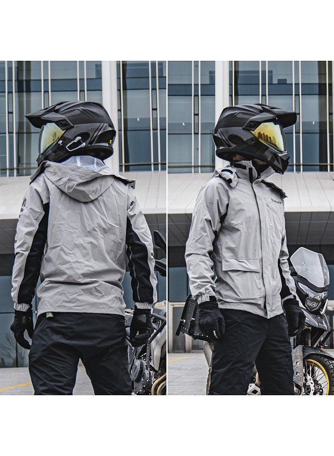 Sulaite Waterproof Rain Coat Pants Set with Invisible Shoes Cover Rainproof Suit M  - Image 3