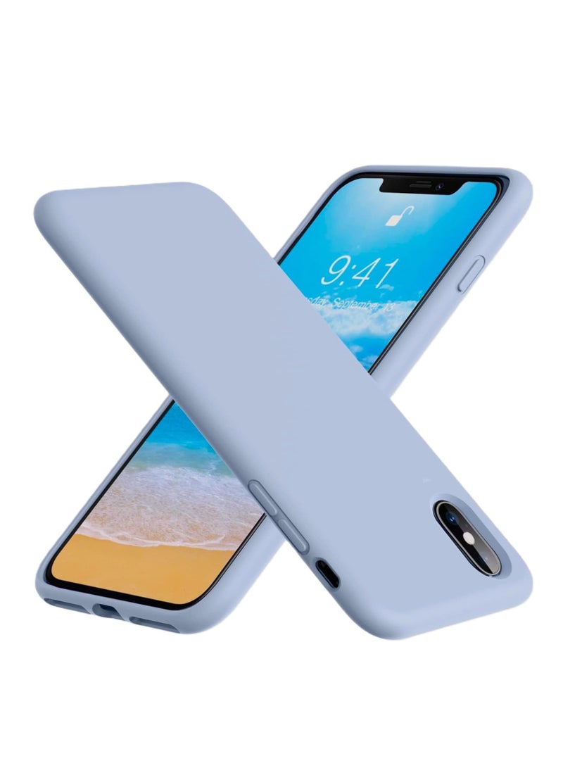 compatible with Silicone Case Compatible with iPhone XS Max 6.5 Inch, Silky Soft Touch Full Body Protection Case Not Original, Shockproof Cover with Microfibre - Image 1