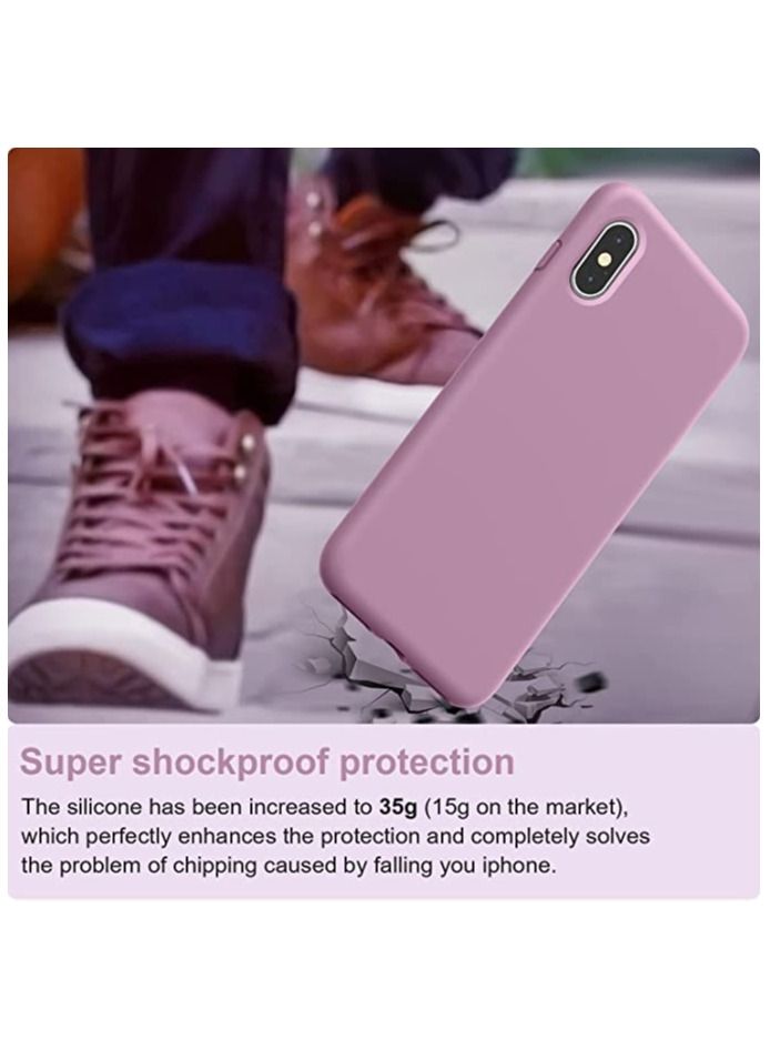 compatible with Silicone Case Compatible with iPhone XS Max 6.5 Inch, Silky Soft Touch Full Body Protection Case Not Original, Shockproof Cover with Microfibre - Image 2