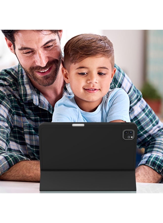 JAJEEK Classic iPad Pro 11 Inch Case 2024 (5th Gen, M4) (Black) – Lightweight Smart Protective Cover with Built-in Pencil Slot, USB-C Pencil Charging Support, Auto Wake/Sleep Feature, Touch ID Access, Magnetic Foldable Trifold Stand for Desk or Travel - Image 5