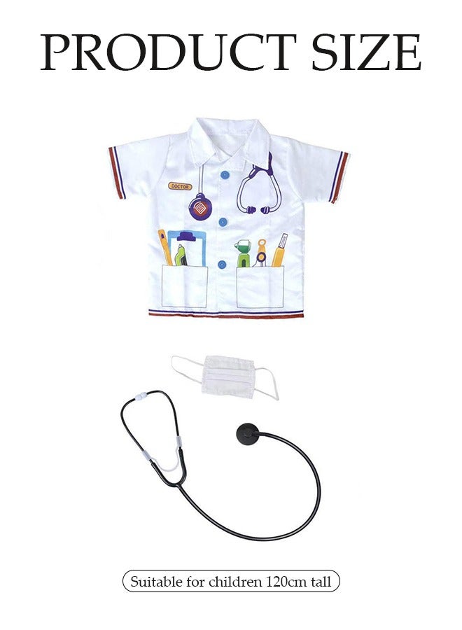 DUNISO Doctor Costume Children, Role Play Costume Toy for Children for Children's School Costumes, Costume Parties,School and Home Games,M,120cm - Image 2