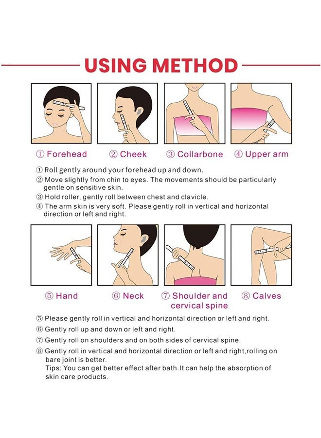 Facial Germanium Beauty Roller, Uplift Facial Massaging Beauty Tool, Facelift Pro Roller, Massage Face Tool for Lifting, Sculpting, De-Puffing, Glow Boost, Energizing & Cooling Effect - Image 5