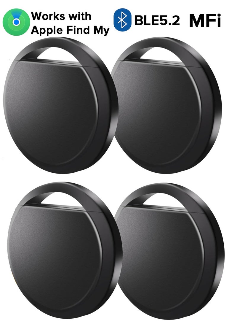 HEYAN Smart Trackers 4 Pack Work with Apple Find My (iOS Only), Lightweight Tag Prevent Loss of Luggage Wallets Keys Bags,Replaceable Battery,IP67 Waterproof - Image 1