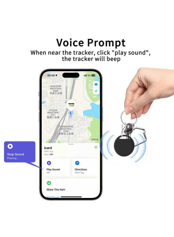 HEYAN Smart Trackers 4 Pack Work with Apple Find My (iOS Only), Lightweight Tag Prevent Loss of Luggage Wallets Keys Bags,Replaceable Battery,IP67 Waterproof - Image 4