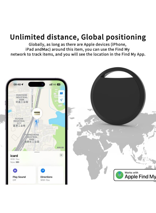 HEYAN Smart Trackers 4 Pack Work with Apple Find My (iOS Only), Lightweight Tag Prevent Loss of Luggage Wallets Keys Bags,Replaceable Battery,IP67 Waterproof - Image 5