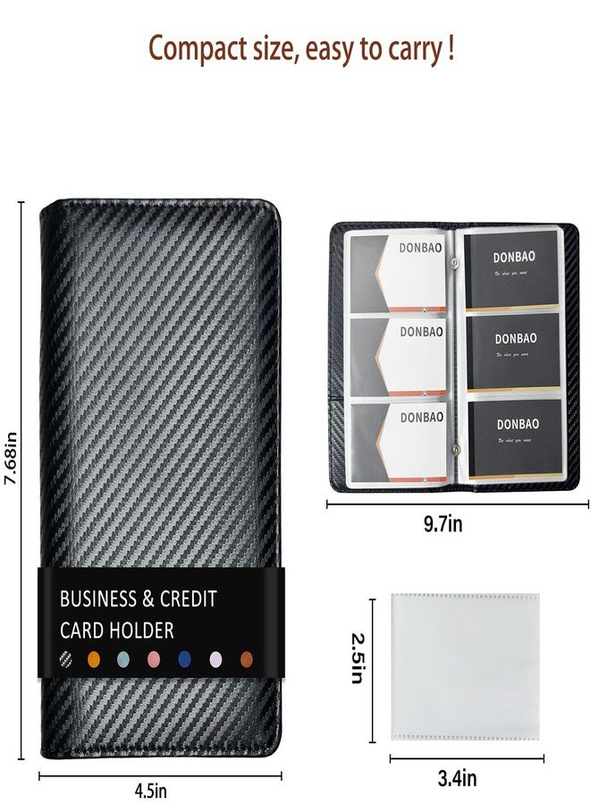 DONBAO Business Card Holders, Carbon Fiber Black, Small, Minimalist - Image 4