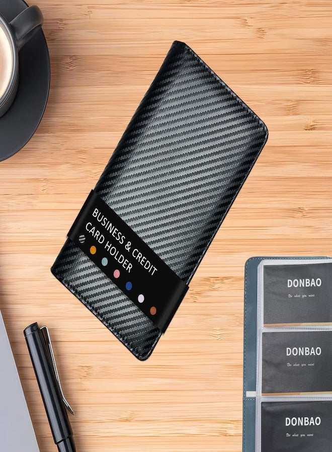 DONBAO Business Card Holders, Carbon Fiber Black, Small, Minimalist - Image 3
