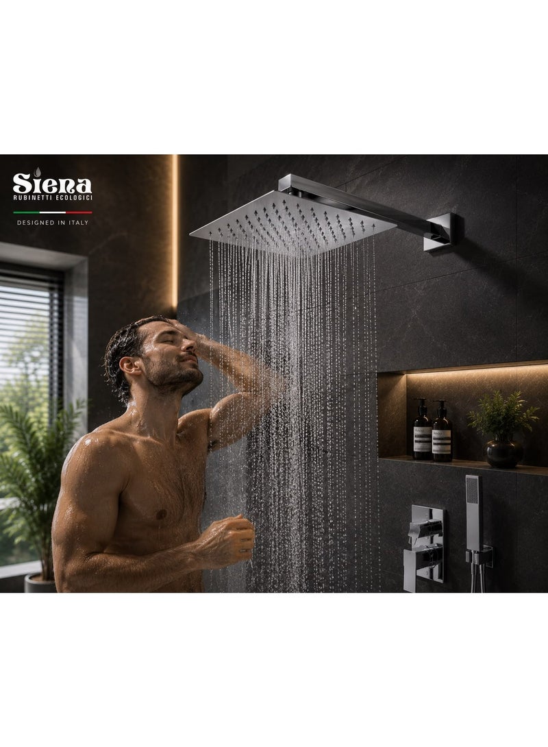Siena 10-Inch Square Rainfall Shower Head, Ultra-Slim Stainless Steel with Anti-Clog Nozzles - Image 5