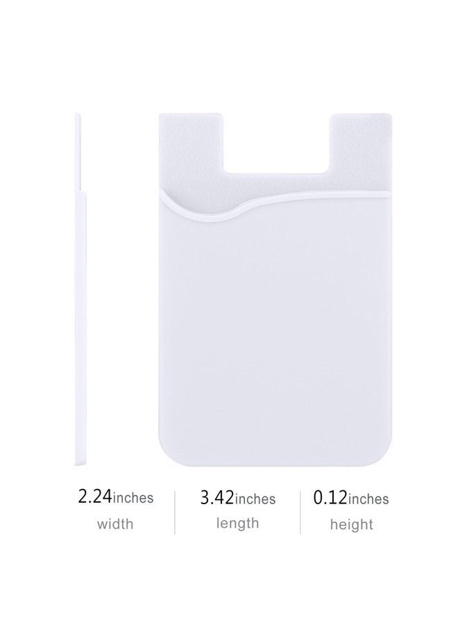 Pofesun Cell Phone Wallet, 6 Pack Silicone Adhesive Stick-on Phone Card Holder for Credit Card,Cell Phone Pocket for Back of Phone Id Card Pouch for iPhone 16 15 14 13 12 Pro Max,iPad,Samsung Galaxy,LG,Tablet - Image 2