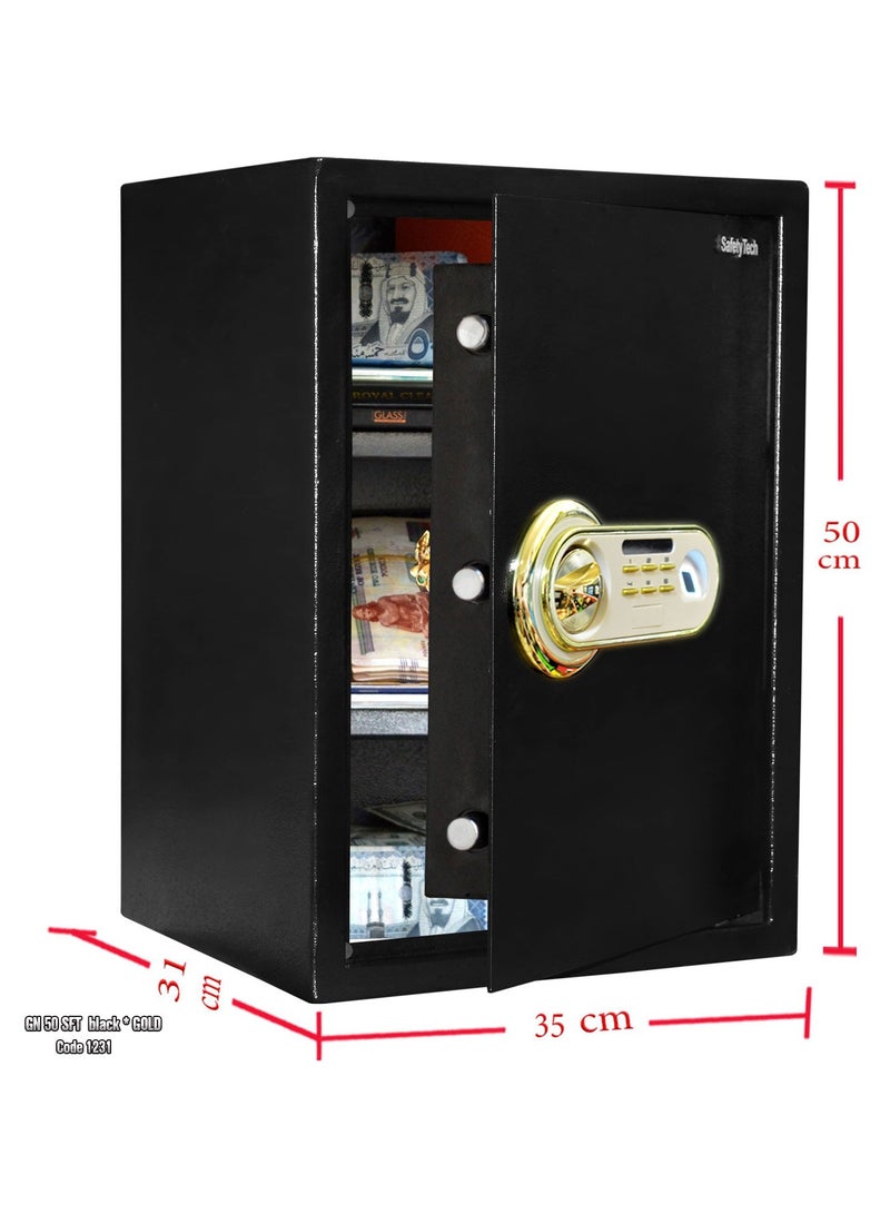 سيفتي تيك Safety Tech GN50 SFT3 Safe – Triple Security with Fingerprint - Image 1