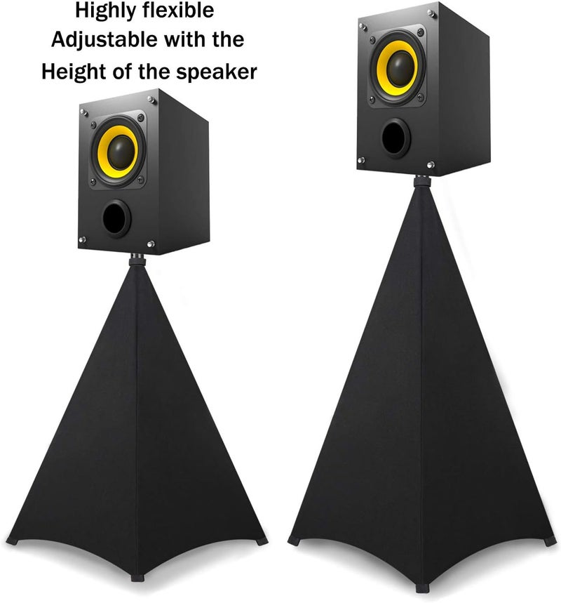Dofilachy Speaker Stand Cover-DJ Bag with 360 Degree Cover, Speaker Tripod Scrim Cover for Speaker/Lighting with Free Travel Bag (One Pack-Black) - Image 3