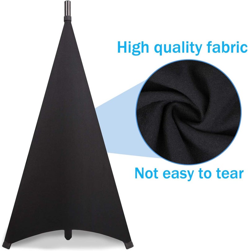 Dofilachy Speaker Stand Cover-DJ Bag with 360 Degree Cover, Speaker Tripod Scrim Cover for Speaker/Lighting with Free Travel Bag (One Pack-Black) - Image 2