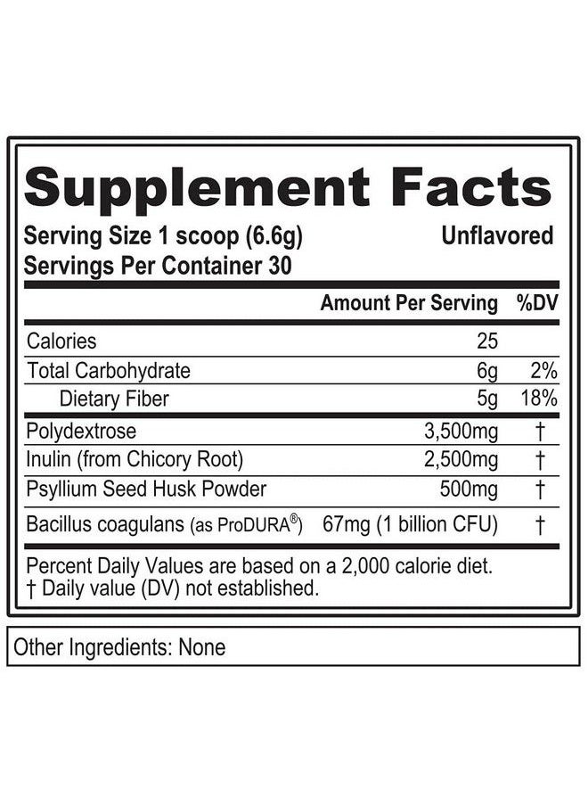 Evlution - Nutrition Fibermode Fiber Plus Probiotic 5 Grams Of Fiber Digestive Health 1 Billion Cfu Probiotics Immune Support 30 Servings Unflavored - Image 1