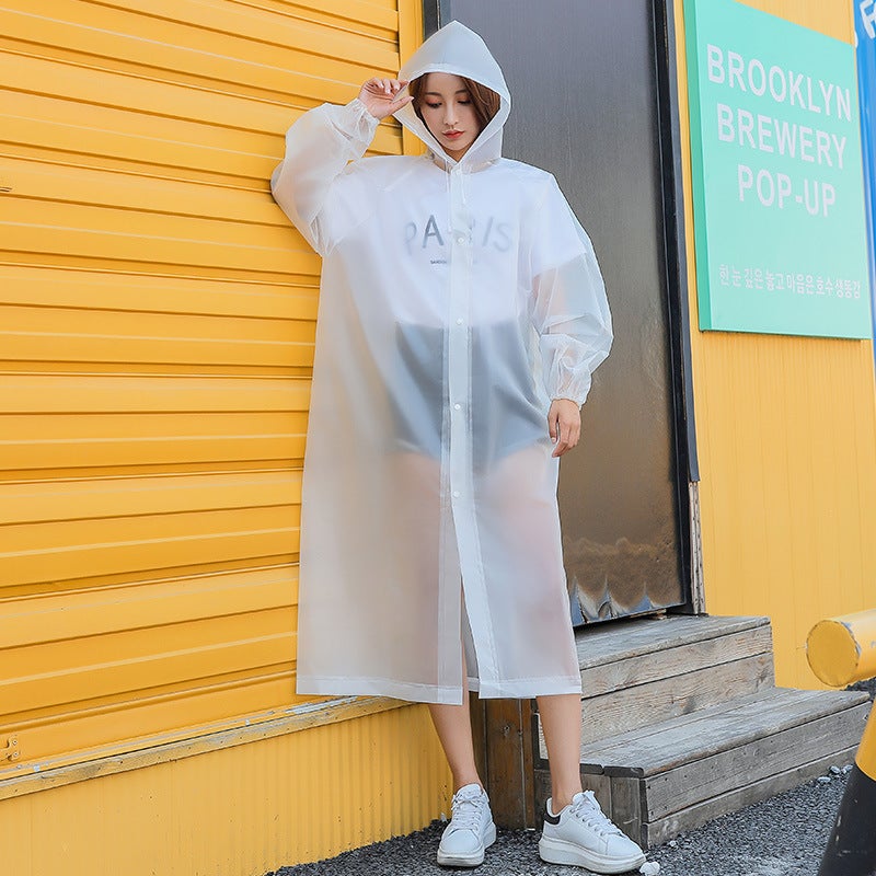 Honest Merchants Non-Disposable Eva Raincoat Long Fashion Adult Children Travel Portable Raincoat - Image 3