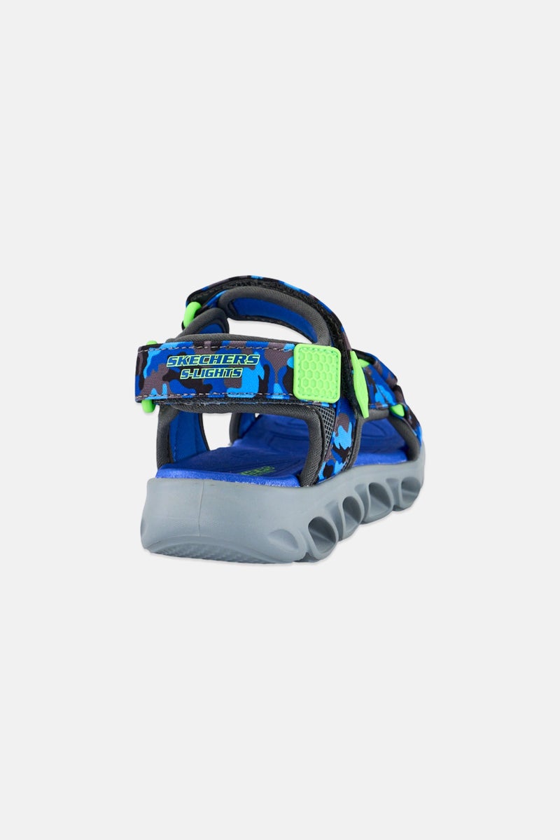 SKECHERS Kids Boy Slights Hypo-Splash Velcro Closure Sandal, Multicolor - Image 3