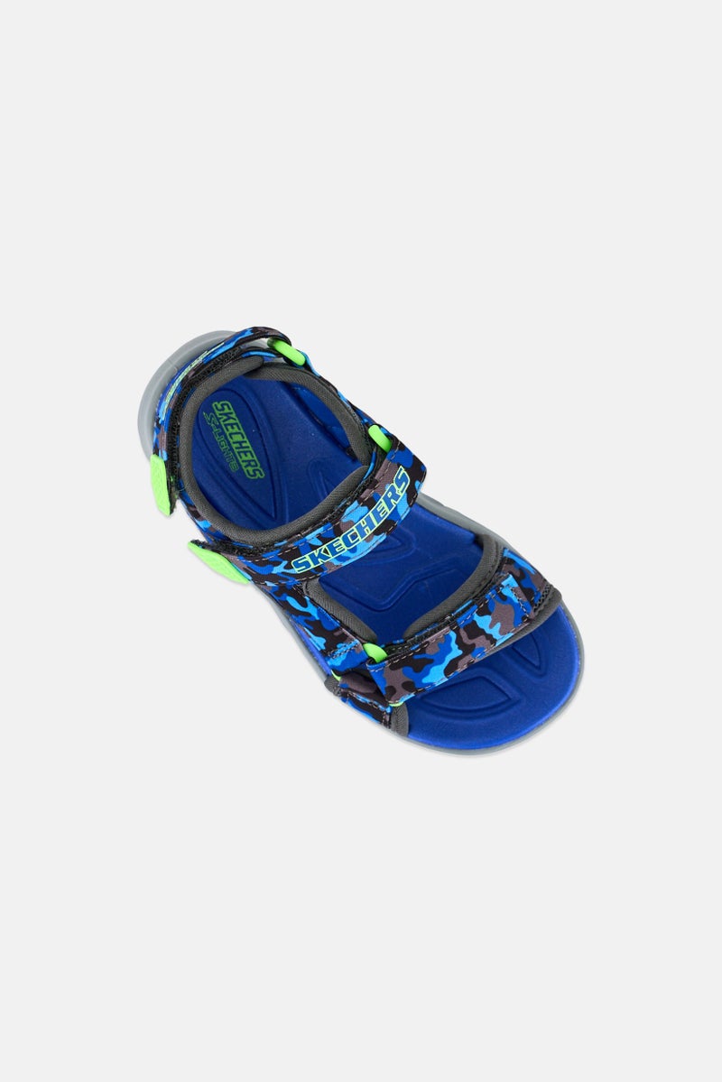 SKECHERS Kids Boy Slights Hypo-Splash Velcro Closure Sandal, Multicolor - Image 4