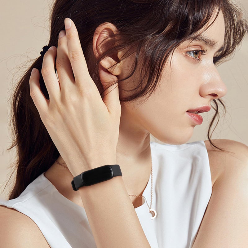 Meliya for Fitbit Inspire 3 Bands Women Men, Soft Silicone Adjustable Wristband Replacement Sport Straps Compatible with Fitbit Inspire 3 Fitness Tracker (Black) - Image 5