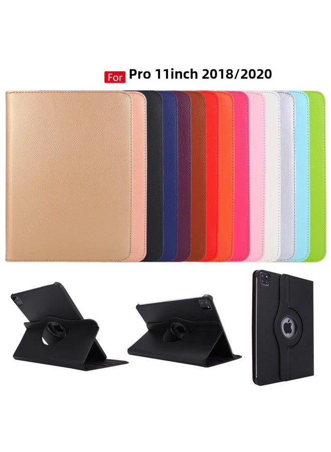 Suitable For IpadPro11 Rotating Leather Case Mini5 Litchi Pattern Air4 Protective Case 9.7 10.2 Flat Case 10.9-Color:Tuhaojin-Applicable Model:ipad Pro12.9(2017/2015 General) - Image 2