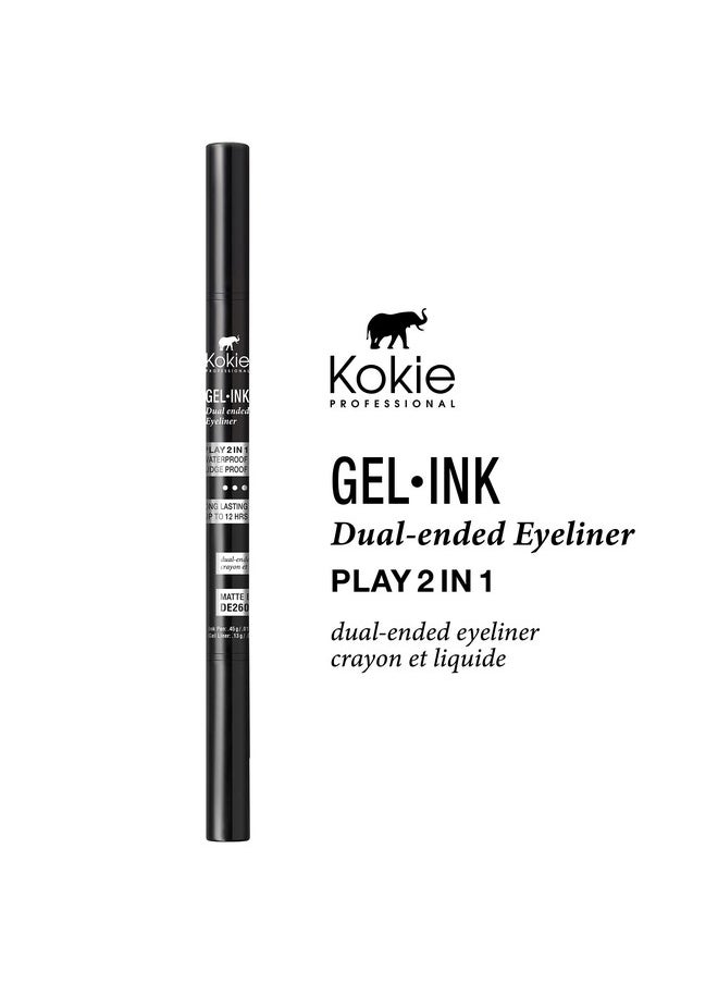 Kokie Kokie Gel Ink Dual Ended Eyeliner (Matte Black)  - Image 2