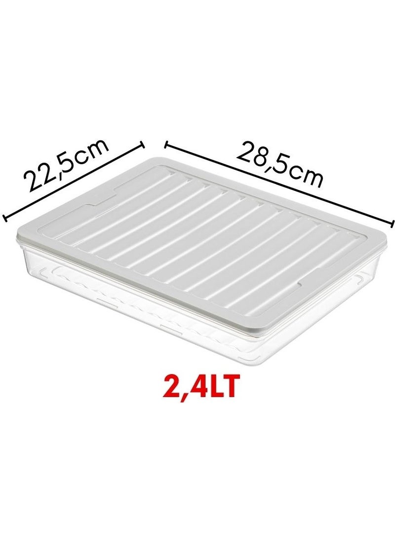 Nandy Home Set of 2 Freshbox Microwave and Freezer Suitable Storage Container Gray?  - Image 2