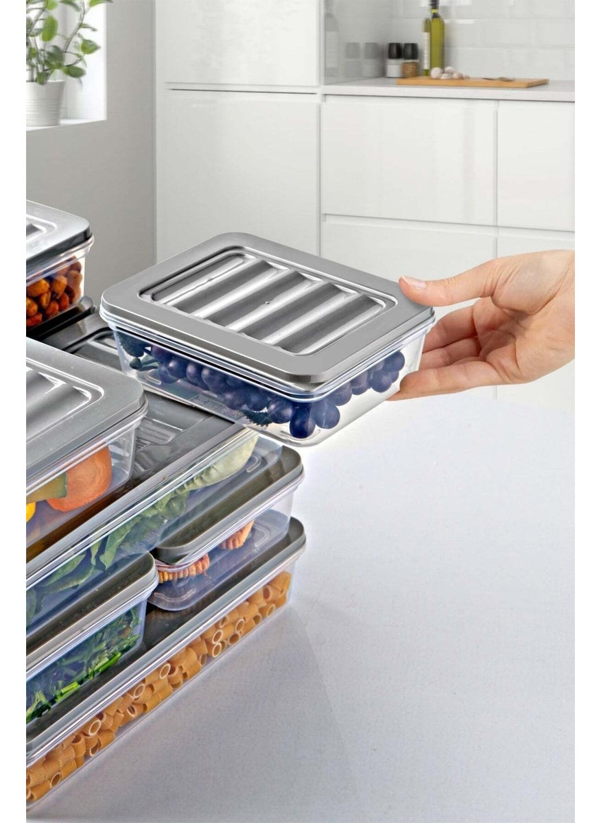 Nandy Home Set of 2 Freshbox Microwave and Freezer Suitable Storage Container Gray?  - Image 4