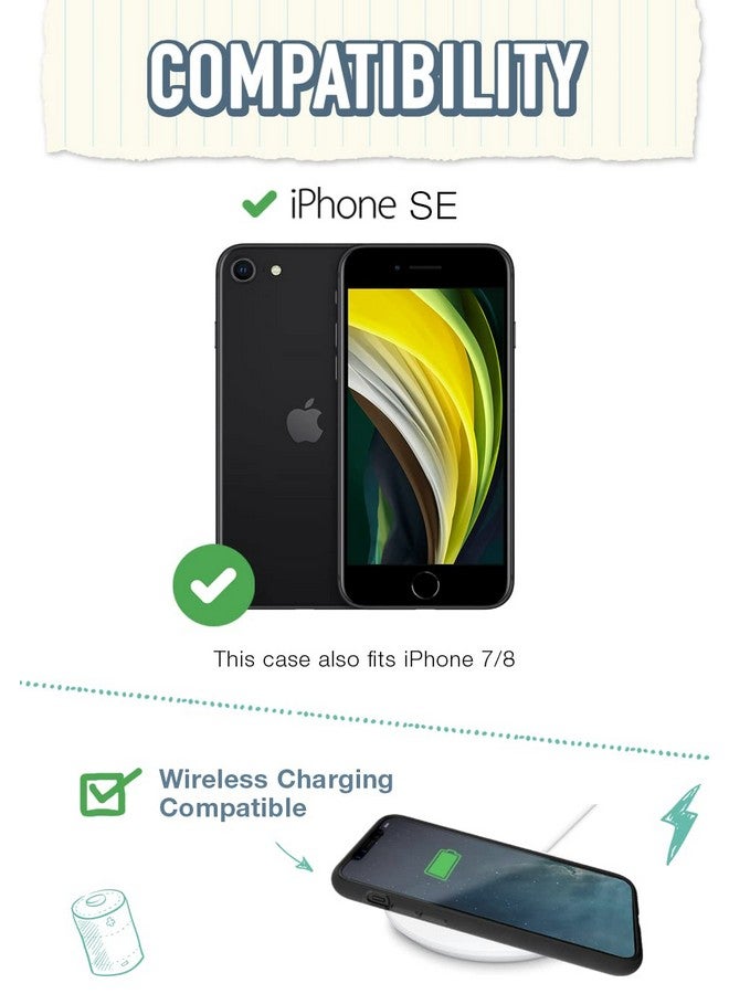 Smartish Smartish iPhone SE Wallet Case - Wallet Slayer Vol 1 [Slim + Protective] Credit Card Holder Drop Tested Hidden Card Slot Cover Compatible with Apple iPhone SE & iPhone 7/8 - Black Tie Affair  - Image 4