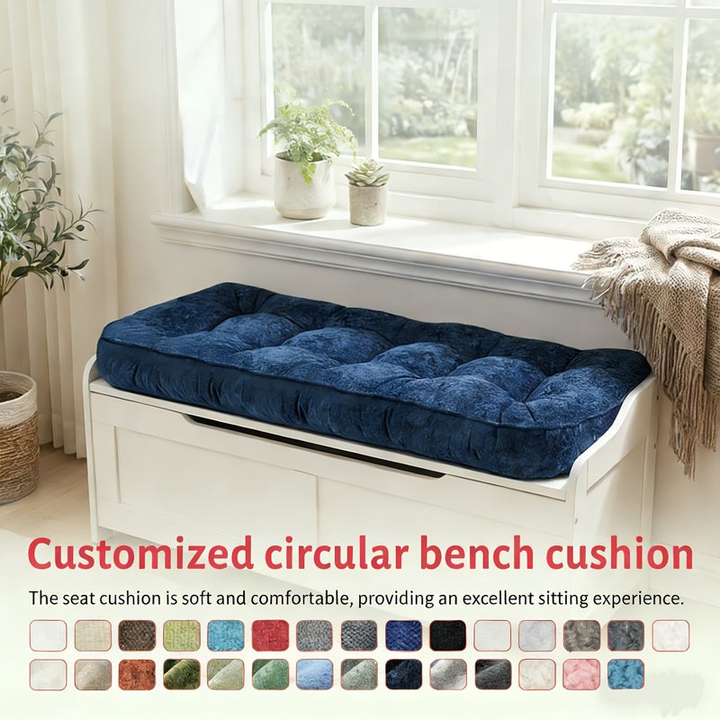Thickened 6cm Bench Cushion Non Slip Soft Fabric For Porch Living Room Bedroom 40 Inch Long - Image 1