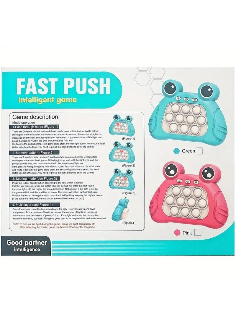 Generic - Quick Push Console with Instant Sound Feedback | Handheld Fast Speed Pushing Game | Pop The Target Interactive Educational Sensory Fidget Toy for Kids Adults | Fun Gift for Children 3-12(Green) - Image 1