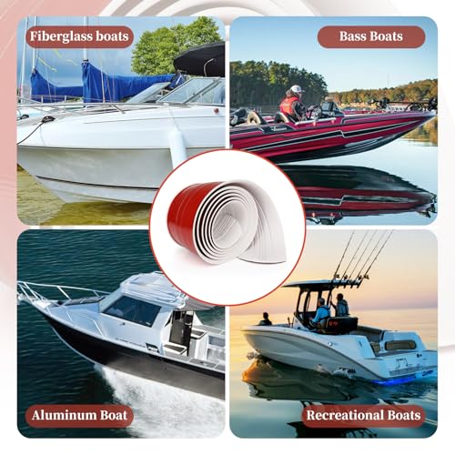 XINRINTONG Self-Adhesive DIY Keel Guard 5 Inches Wide 9.6 Feet Length for Fiberglass and Specific Aluminum Boats - Boat Keel Protector Hull Guard Protects from Rocks Ramps and Oyster Beds - Image 2
